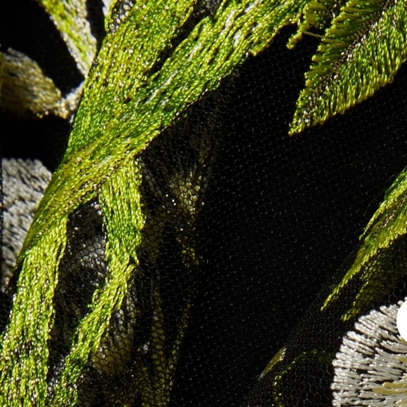 Marchesa Notte Embroidered Lace Tulle Dress - Picture 3 of 4